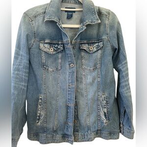 Distressed / Faded Jean jacket size M